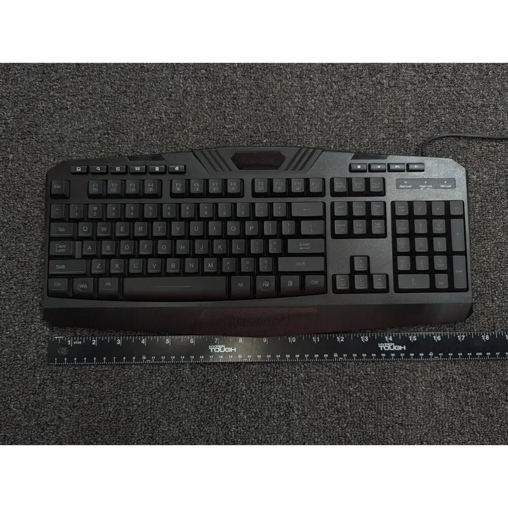 Redragon Wired Gaming Keyboard Model S101-3 Black Backlite RGB Tested